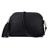 Jiaruo Casual Small Soft PU Leather CrossBody For Women Tassel Design Shoulder Handbag And Purses
