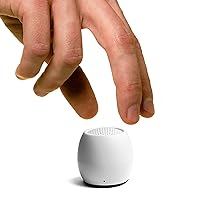 BoomPods Zero Bluetooth Speaker - Powerful Waterproof Mini Speakers with Dual Pairing Option & Wireless Mic with Big Sound (White)