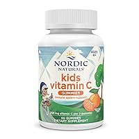 Kids Vitamin C Gummies - Tangy Tangerine - 60 Gummies - Vegan Vitamin C Supplement - Children’s Immunity and Antioxidant Support - 250 mg Vitamin C per Serving - 30 Servings