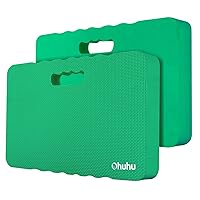 Ohuhu Premium Thick Kneeling Pad, 2-Pack Large Comfortable Gardening Knee Mat with 2 Different Surfaces, Extra Thick Knee Cushion Kneeler for Gardening, Work, Baby Bath, Exercise, 17 x 11 x 1.5 Inch