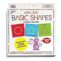 Wikki Stix Basic Shapes Kit Helps Kids Learn Individual Shapes and How to Combine Shapes with Colorful, Hands-on Fun Activities, Made in The USA