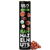 SILO Nuts, Organic Hazelnuts, Raw, 454 gr, Whole, Turkish Origin, Natural, with Skin