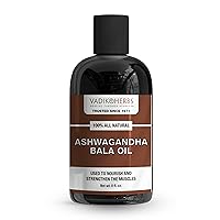 Organic Ashwagandha Bala Massage Oil Nourishes and Strengthens The Muscles | Good for Athletes | Helpful for Old Age and Weakness (8oz)