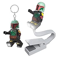 LEGO Star Wars Boba Fett Keychain Light and Book Light Bundle