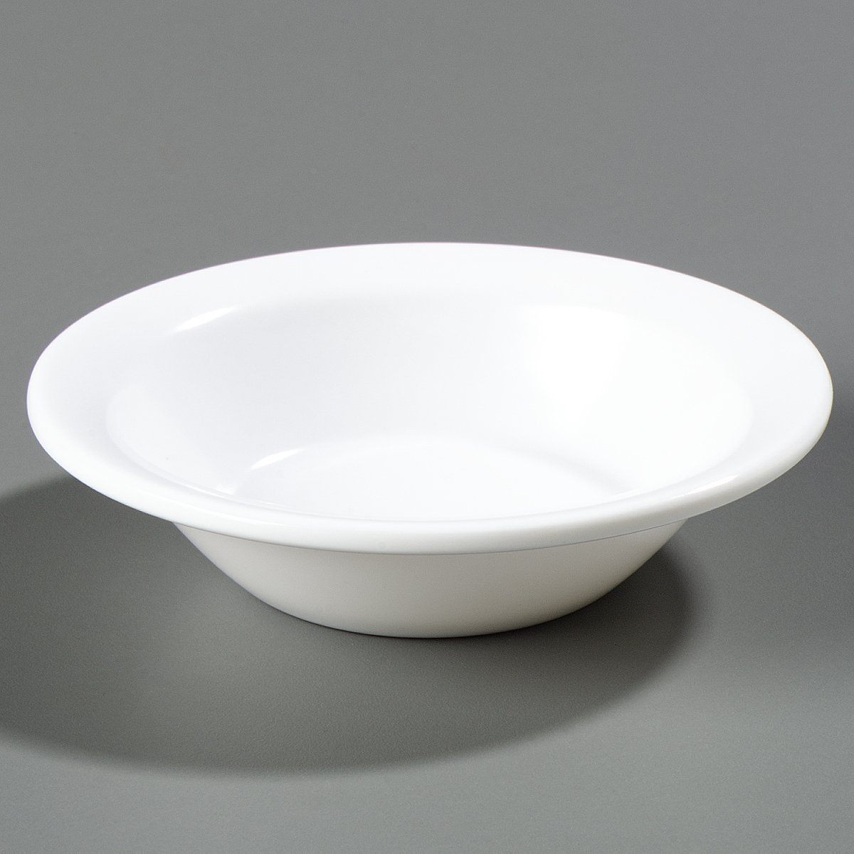 Carlisle FoodService Products Kingline Reusable Plastic Bowl Fruit Bowl for Home and Restaurant, Melamine, 5 Ounces, White