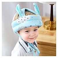 Baby Toddler Safety Helmet, Adjustable Head Cushion Antislip Headguard Hat Shockproof ExpandableCap for Running Walking Crawling 713 (Color : Blue)