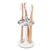iDesign Metal Toothbrush Holder Cup for Bathroom Organization The York Collection, 3.25