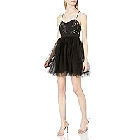 BCBGeneration Women's Lace-Bodice Dress with Sequins and Tulle