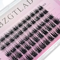HBZGTLAD NEW L curl L curves DIY Clusters Eyelash Extension Mix Dovetail Individual Lashes Natural Segmented Eyelash Bundles Makeup (LL01)