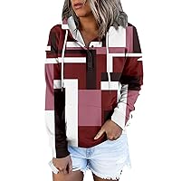 Graphic Hoodies Womens Vintage Pullover Hoodie Casual Button Sweatshirts Funny Tie Dye Print Hoody Tops With Pocket