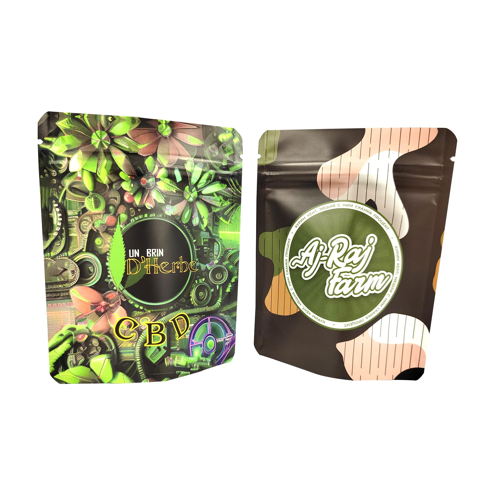 500 Packs Small Batch Custom 3.5g Bags For Weed 4x5'' Customized Printed Mylar Bags Design Logo Stand Up Resealable Zipper Pouches Zip lock Bags