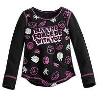 STAR WARS ''May The Force Be with You'' Thermal Tee for Girls Black