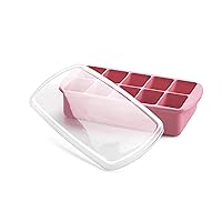 melii Silicone Baby Food Freezer Tray with Lid (Pink)