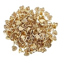 200 Pcs Golden Tone Mini Heart Shaped Brads, Metal Iron Brads Paper Fasteners for Scrapbooking Craft Embellishments Clever Fashion