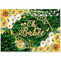 Avezano Oh Baby Bee Baby Shower Backdrop for Honeycomb Oh Babee Party Decoration Baby Shower Photography Background Oh Baby Honey Bee Baby Shower Party Photoshoot Backdrops (7x5ft)
