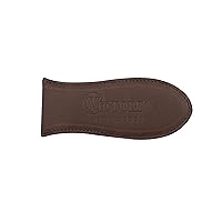 Victoria Small Leather Hot Handle Holder. Panhandle for Cast Iron Skillets 6 Inch to 8 Inch, Brown