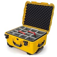 Nanuk 950 Waterproof Hard Case with Wheels and Padded Divider - Yellow