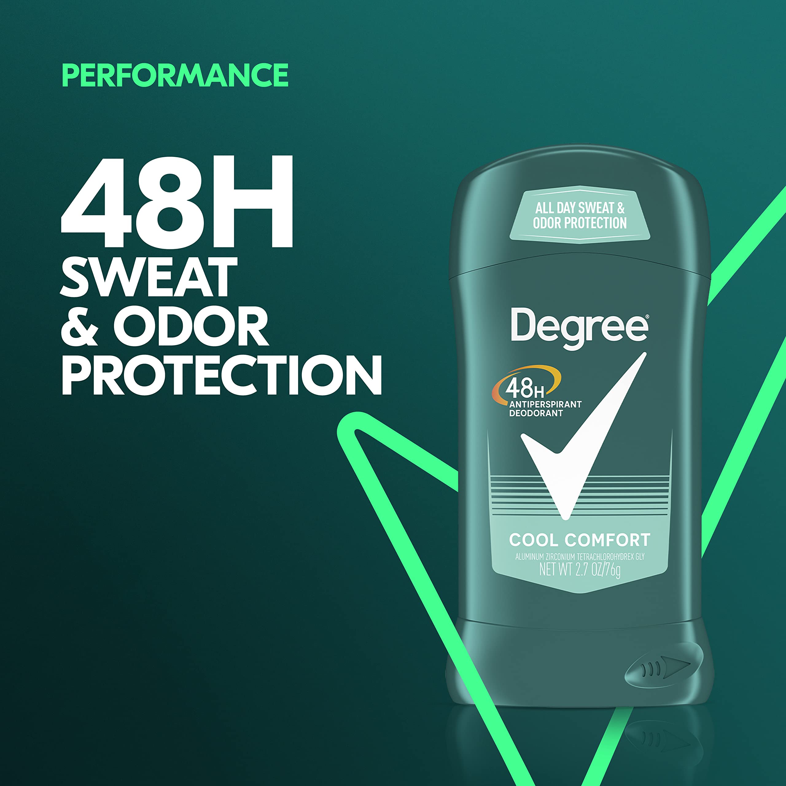 Degree Men Original Antiperspirant Deodorant Non-Irritating for Sensitive Skin Cool Comfort Deodorant for Men, 2.7 Ounce (Pack of 6)
