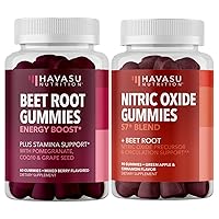 HAVASU NUTRITION Beet Root Gummies + Nitric Oxide Gummies Bundle