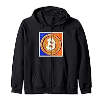 Crypto currency Shirt BTC Bitcoin Zip Hoodie
