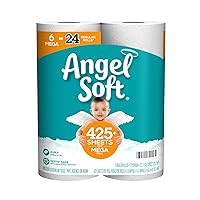 Angel Soft, Toilet Paper, Mega Rolls, 6 Count of 429 2-Ply Sheets Per Roll