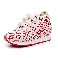 Girl's Print Casual Traveling Shoes Sneaker Kid's Cute Casual Sport Canvas Shoe Red