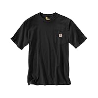 Carhartt Mens Loose Fit Heavyweight Short-sleeve Pocket Work-utility-t-shirts, Black, 4X-Large Tall US