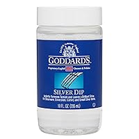 Goddard’s Silver Cleaner Dip – Silver Jewelry Cleaner Solution for Filigree Metalwork & Small Items – Professional Use Silver Tarnish Remover – Silverware Cleaning Supplies (10 oz)