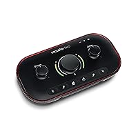 Focusrite Vocaster Two — Podcasting Interface for Recording Host and Guest. Two Mic Inputs and Two Headphone Outputs, with Auto Gain, Enhance, and Mute. Small, Lightweight, and Powered by Computer.