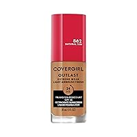 Covergirl Outlast Extreme Wear 3-in-1 Full Coverage Liquid Foundation, SPF 18 Sunscreen, Natural Tan, 1 Fl. Oz.