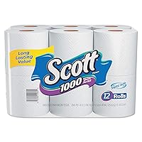Toilet Paper, 1-PLY, 1000 Sheets/ROLL, 12 Rolls/Pack, 4 Pack/Carton