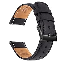 SEURE Quick Release Watch Band,Top Genuine Leather Watch Straps 19mm 20mm 21mm 22mm 24mm for Men and Women