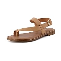 CUSHIONAIRE Women's Lennox toe loop sandal +Memory Foam, Wide Widths Available