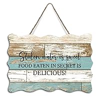 Wood Sign, Motivational Wooden Plaque Wall Hanging Art Decor Sign for Indoor & Outdoor, Funny Birthday Gifts for Family Friend, 4