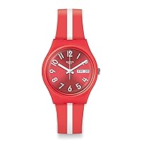 Swatch Womens Analogue Quartz Watch with Silicone Strap GR709
