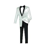 Venci 1 Button Single Breasted Sequins Sport Coat BSQ-1