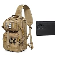 Tactical Sling Backpack and Tactical Tool Bag with Combination Lock