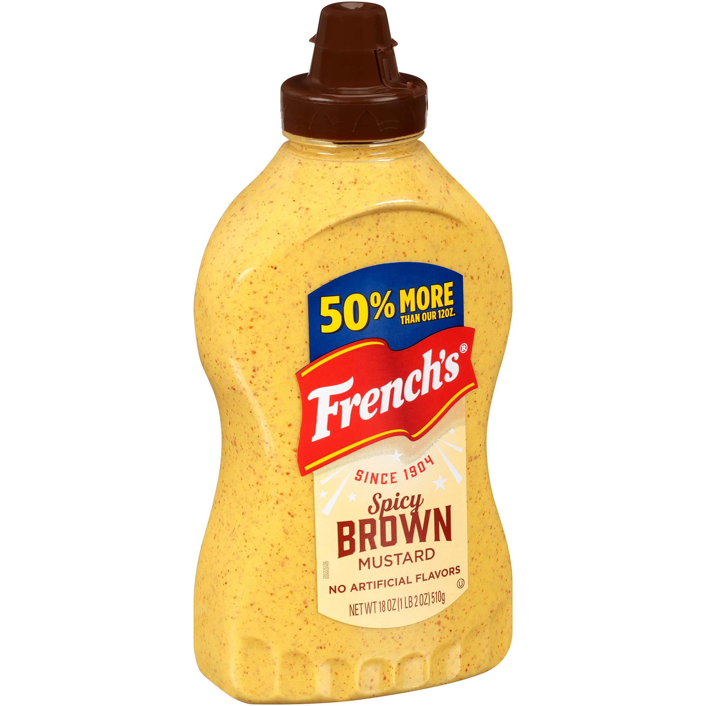 French's Spicy Brown Mustard Squeeze Bottle, 18 oz,