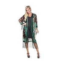 Silk Velvet Burnout Kimono