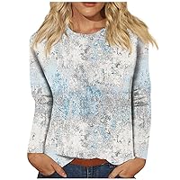 Plus Size Shirts for Women Long Sleeve Shirts Cute Print Graphic Tees Blouses Casual Plus Size Basic Tops Pullover