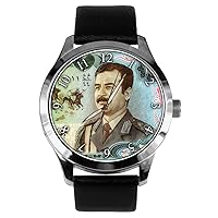 Saddam Watch. Rare Saddam Hussein Iraqi Propaganda Art Solid Brass Collectible Wrist Watch