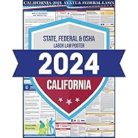 2024 California State and Federal Labor Laws Poster - English Version - OSHA Workplace Compliant Includes FLSA FMLA and EEOC Updates - All in One Required Compliance Posting 24
