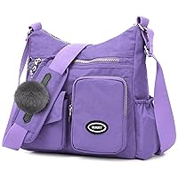 Nylon Crossbody Bag for Women with Anti theft RFID Pocket, Waterproof Shoulder Bag Travel Purses and Handbag