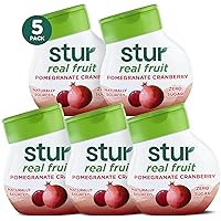 Stur Liquid Water Enhancer | Pomegranate Cranberry | Naturally Sweetened | High in Vitamin C & Antioxidants | Sugar Free | Zero Calories | Keto | Vegan | 5 Bottles, Makes 120 Drinks