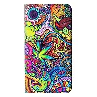 RW3255 Colorful Art Pattern PU Leather Flip Case Cover for Samsung Galaxy S23