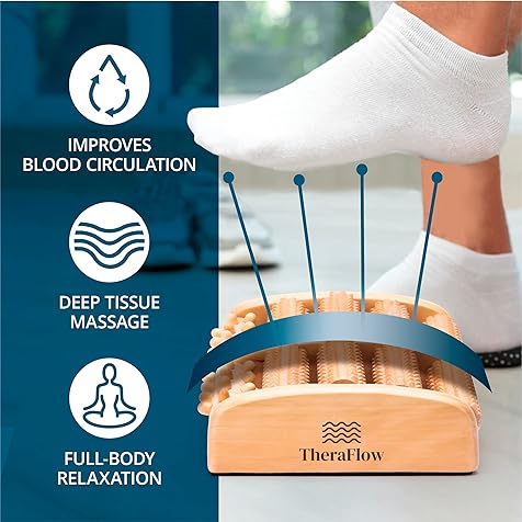TheraFlow Foot Massager for Plantar Fasciitis Relief Foot Massager for Neuropathy and Foot Massager/Feet Massager for Foot Pain and Foot Roller Massager Plantar Fasciitis Gifts for Mom and Dad