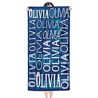 Personalized Beach Towels for Kids Adults, Custom Personalized Beach Towels with Names, Personalized Custom Kids Baby Girls Boys Beach Towel, Kids Beach Towels