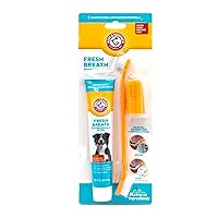 for Pets Fresh Breath Kit for Dogs | Contains Toothpaste, Toothbrush & Fingerbrush | Reduces Plaque & Tartar Buildup | Safe for Puppies, 3-Piece Kit, Chicken Flavor