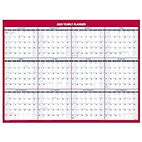 AT-A-GLANCE 2025 Erasable Calendar, Dry Erase Wall Planner, 12