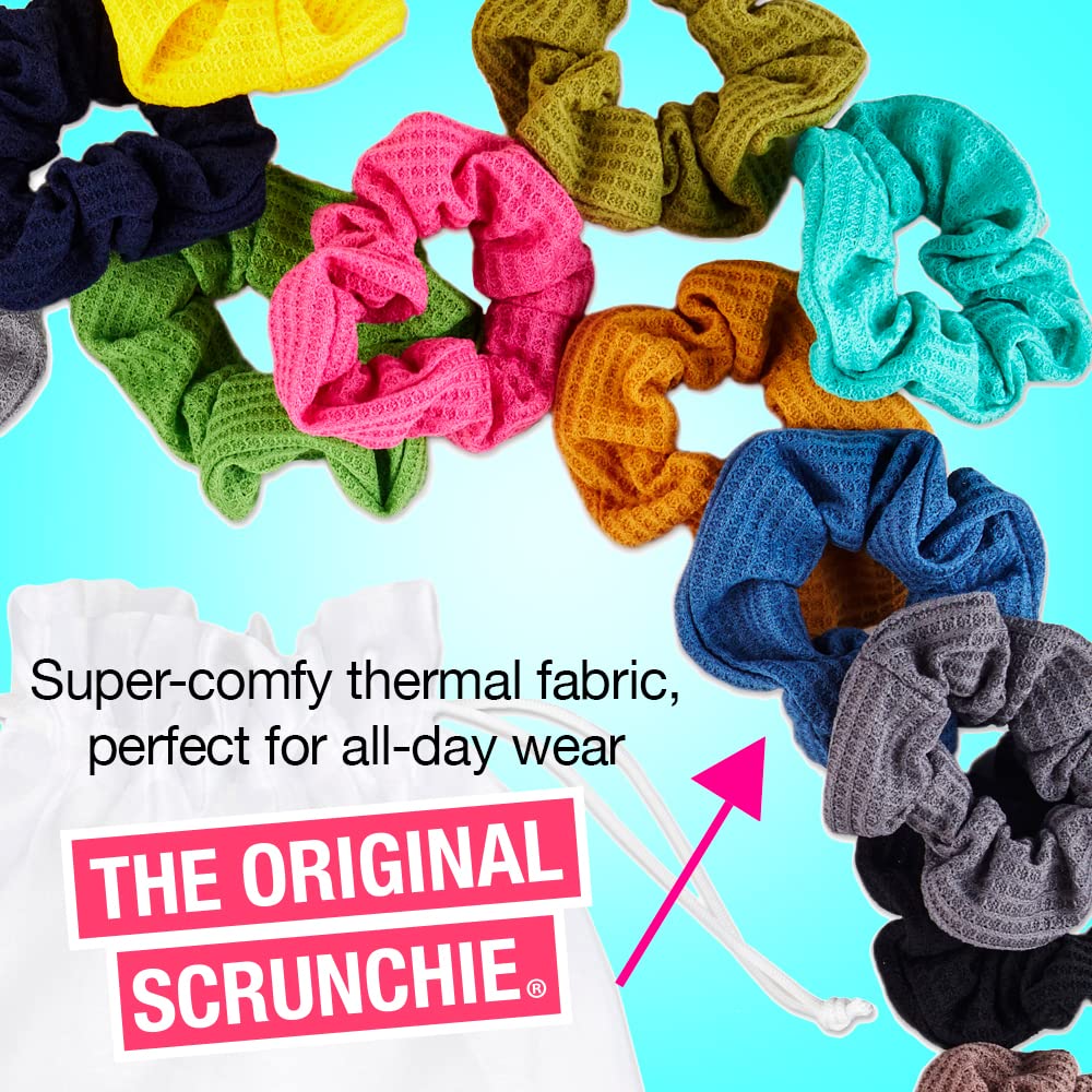 Scunci by Conair The Original Super Comfy Waffle Knit Scrunchie, Assorted Scrunchies 36 Count